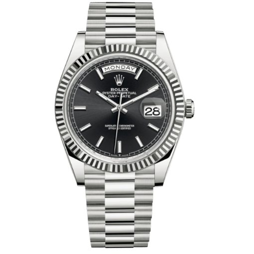 Day-Date 228239 White Gold Plated Black Dial