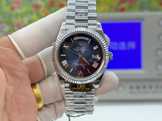 Day-Date 228239 White Gold Plated Blue Dial