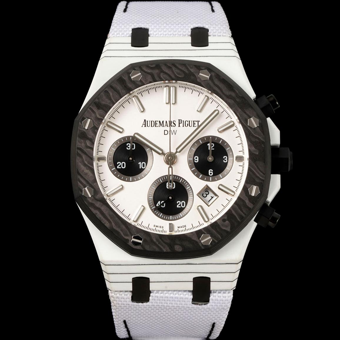 AP DiW 26240 Carboquartz 41mm White Strap