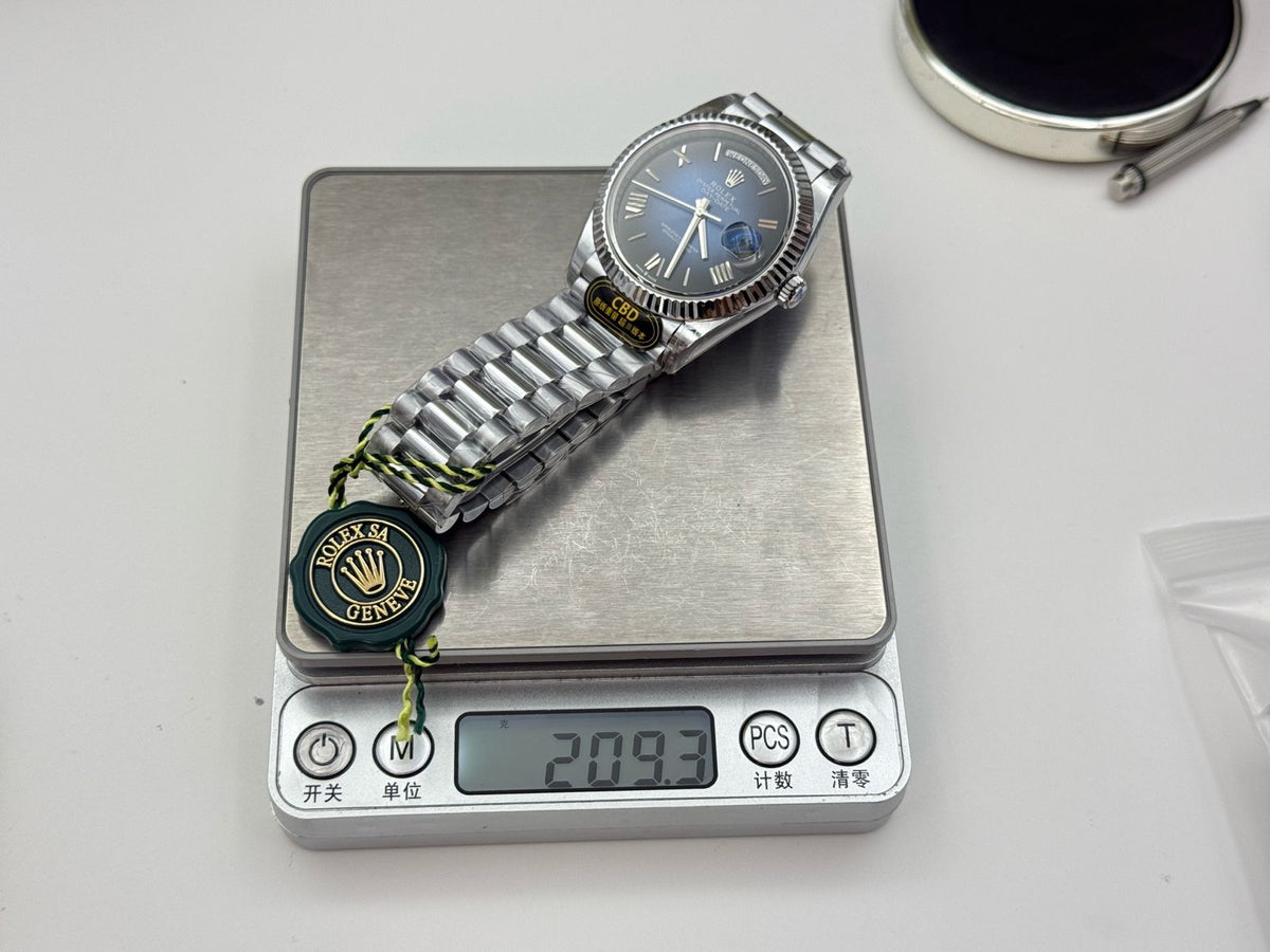 Day-Date 228239 White Gold Plated Blue Dial