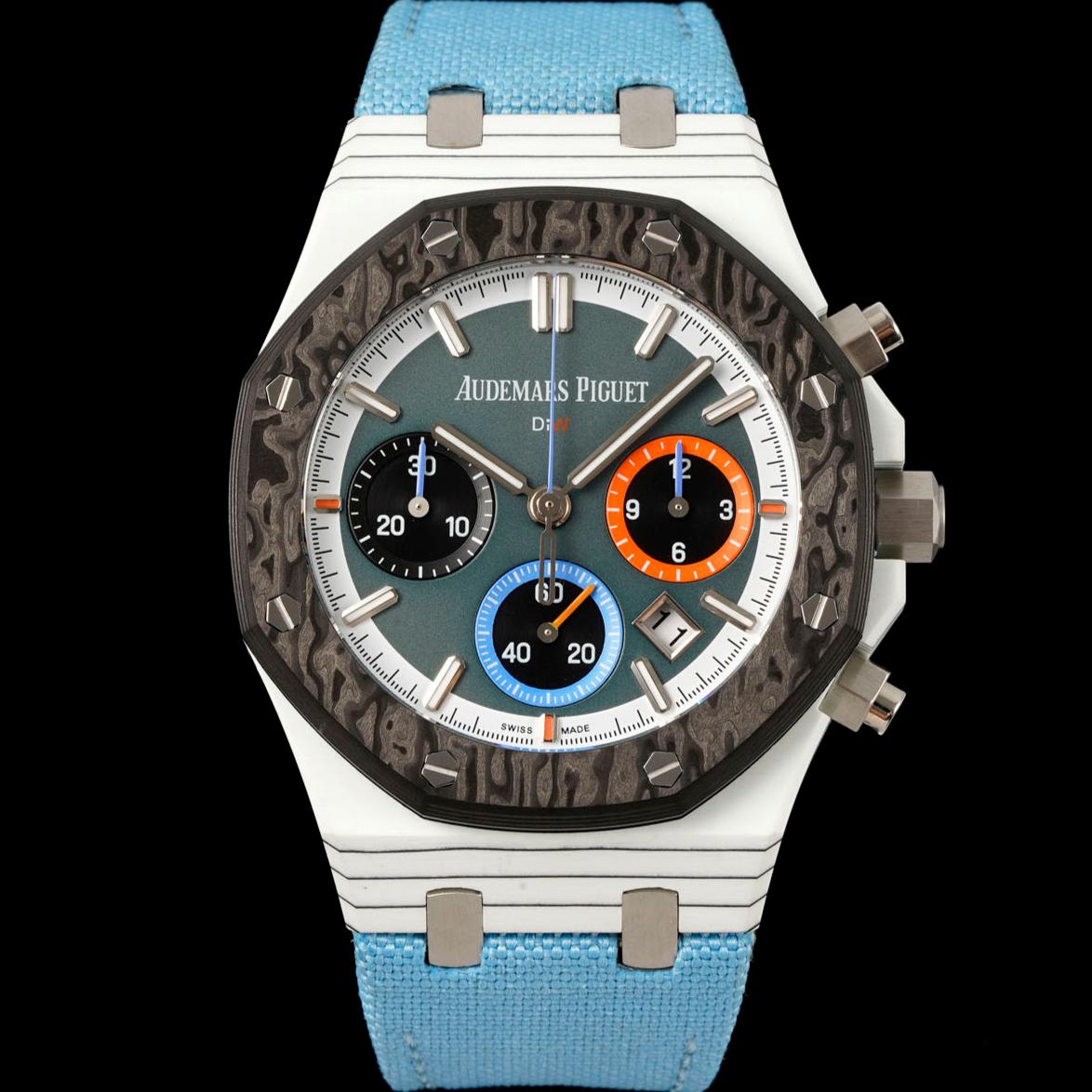 AP DiW 26240 Carboquartz 41mm Tiffany Strap