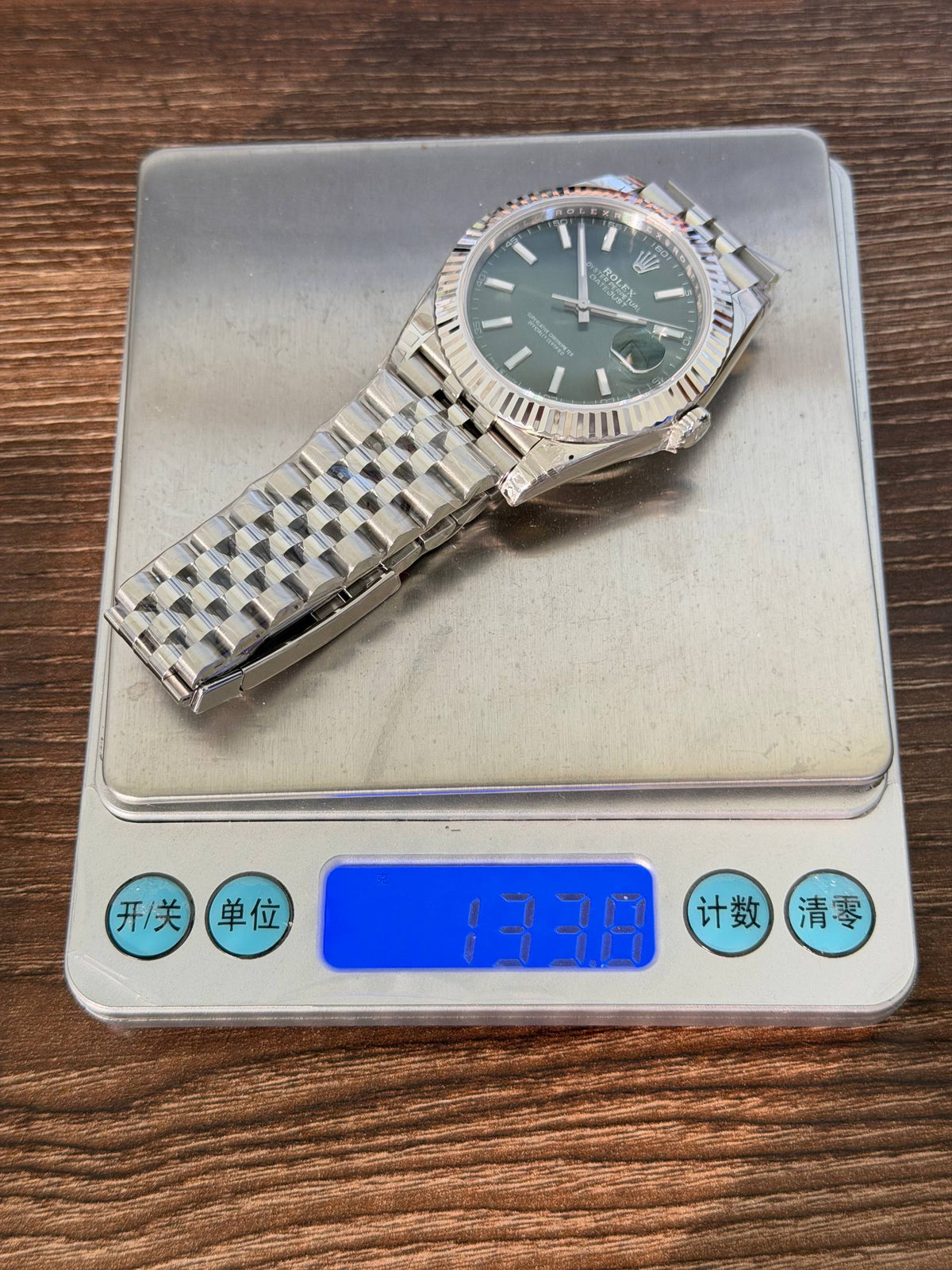Datejust 41mm 126334 Mint Green Dial Index Fluted Jubilee