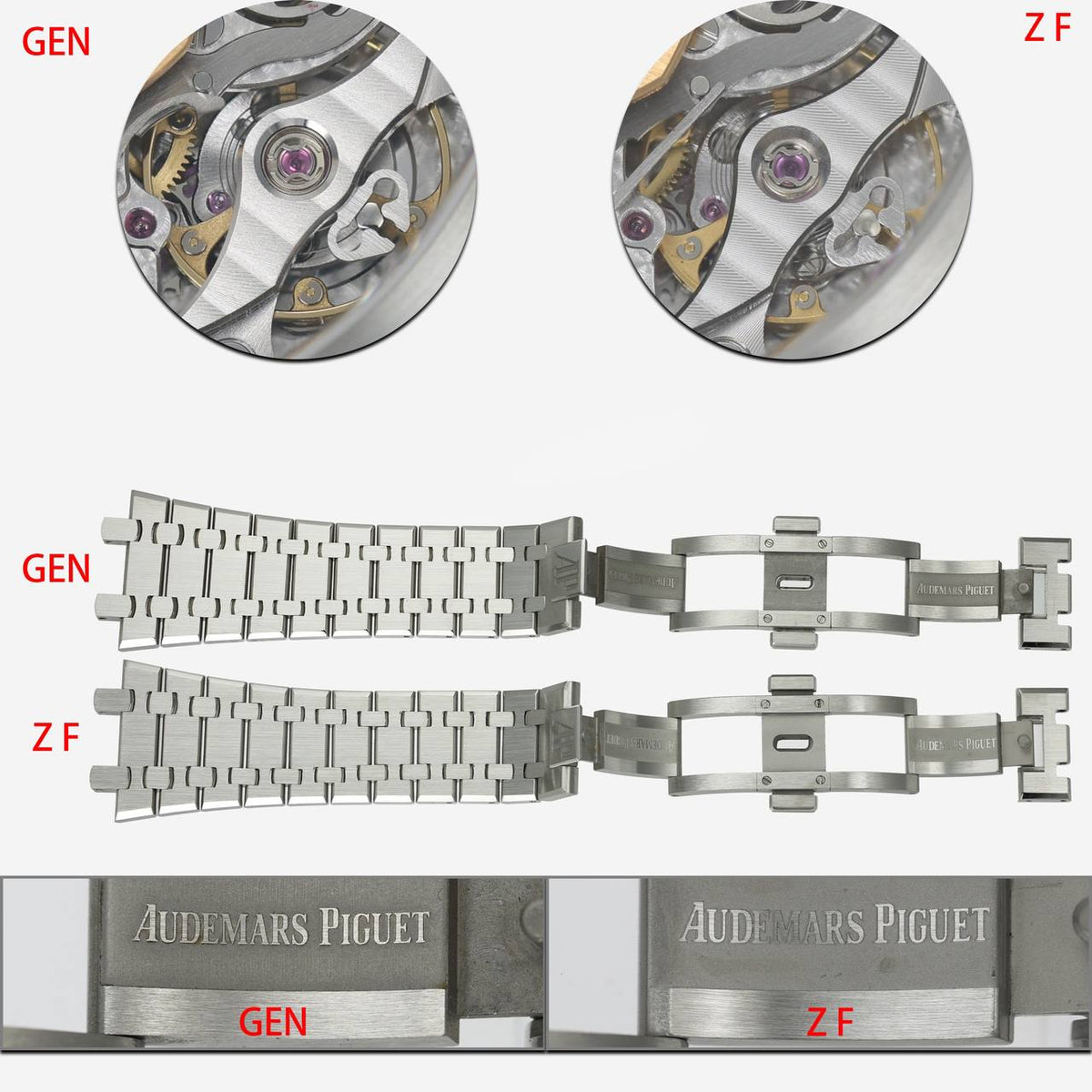 AP RO 26240ST Stainless Steel White 41mm